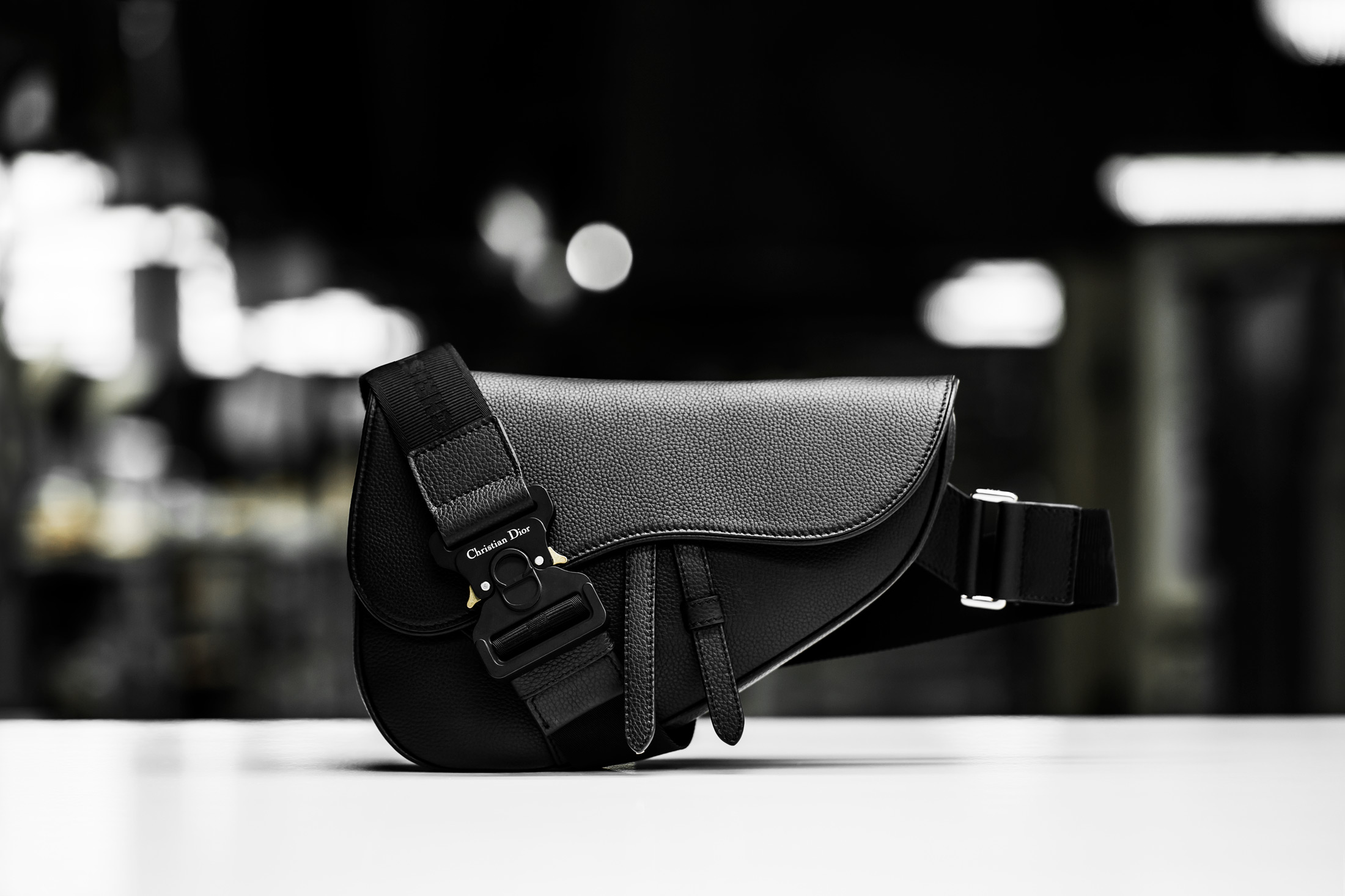 Dior Homme Oblique Saddle Bag in Black for Men  Lyst