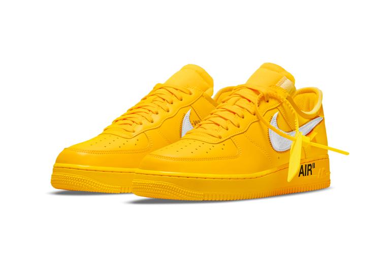 Here Are The Official Images Of The Off-White x Nike Air Force 1  “University Gold” - GQ Middle East