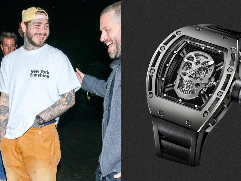 Richard mille skull 2025 watch post malone