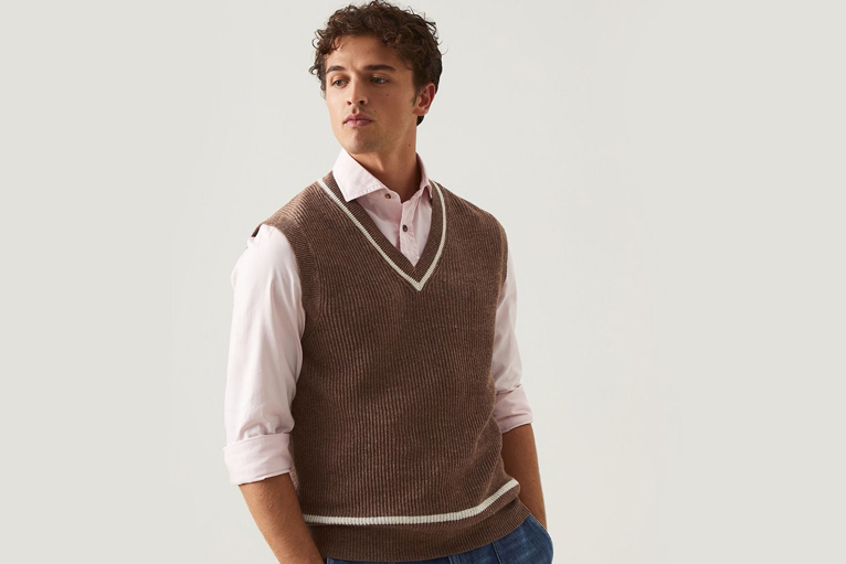 Wool blend knit vest with buttons · Grey · Sweaters And Cardigans | Massimo  Dutti