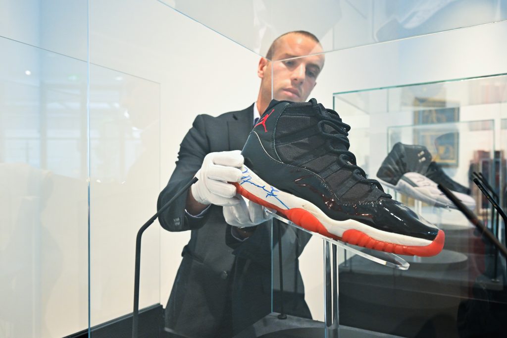 michael jordans shoe collection in his house