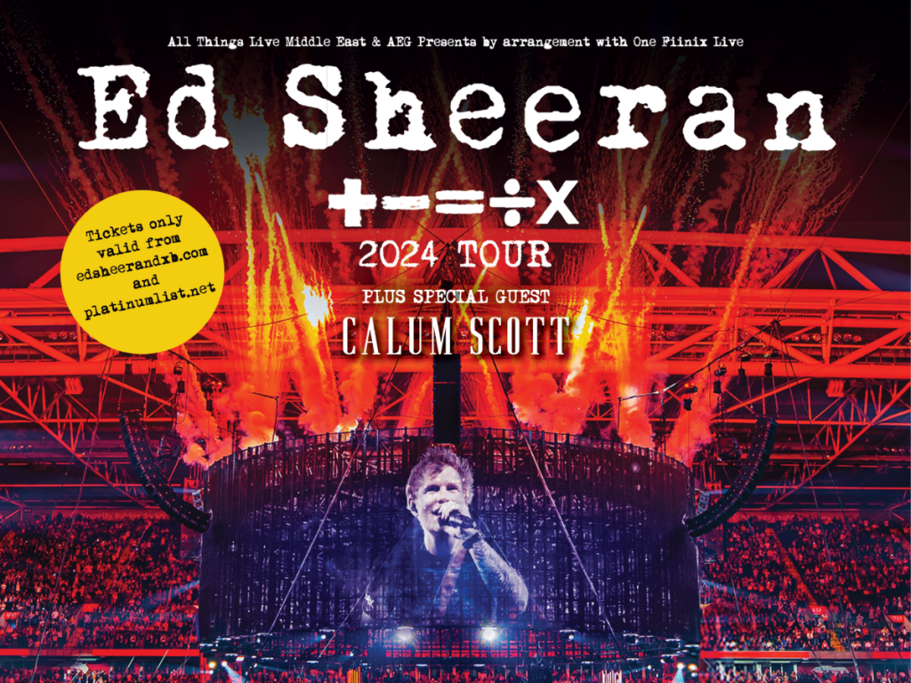 Ed Sheeran Dubai Tour Dates Revealed for 2024 Tickets on Sale This